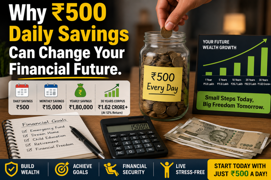 How To Save ₹500 Daily And Build 1 Crore Retirement Fund strategy illustration