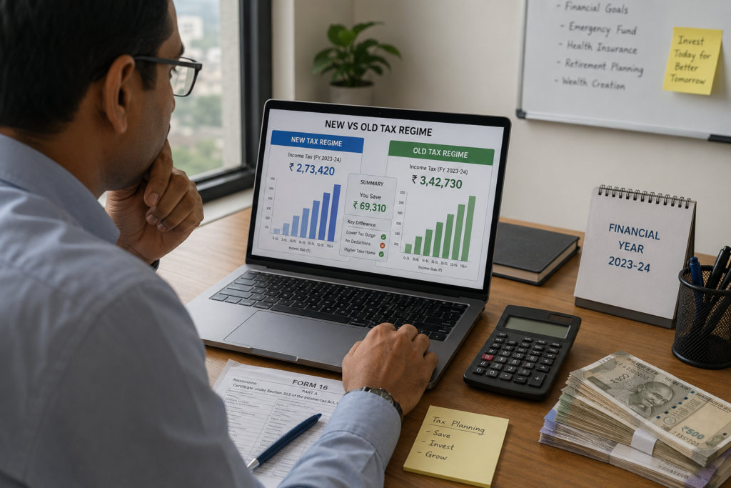 New Vs Old Tax Regime Calculator For 15 LPA Salary comparison