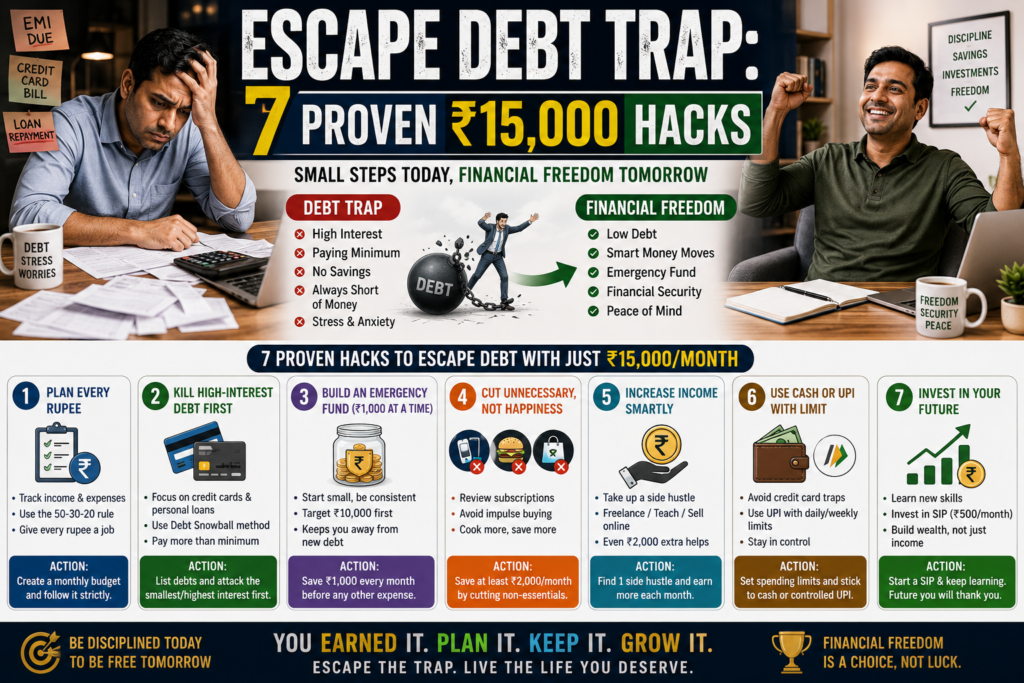 Escape Debt Trap: 7 Proven ₹15000 Hacks