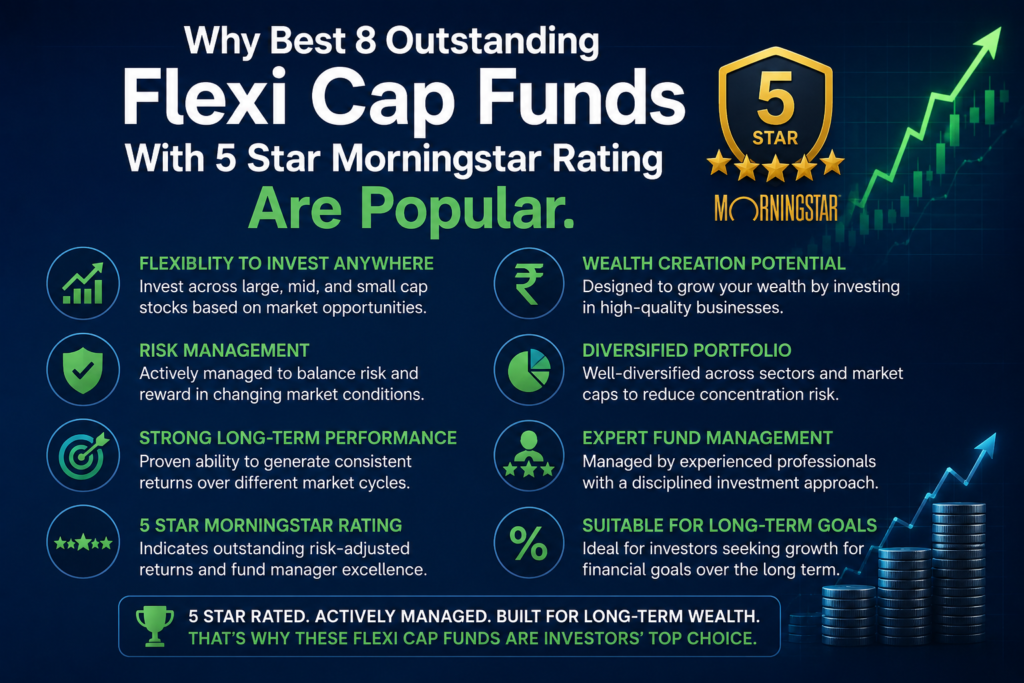Why Top 8 Flexi Cap Funds With 5 Star Morningstar Ratings Stand Out