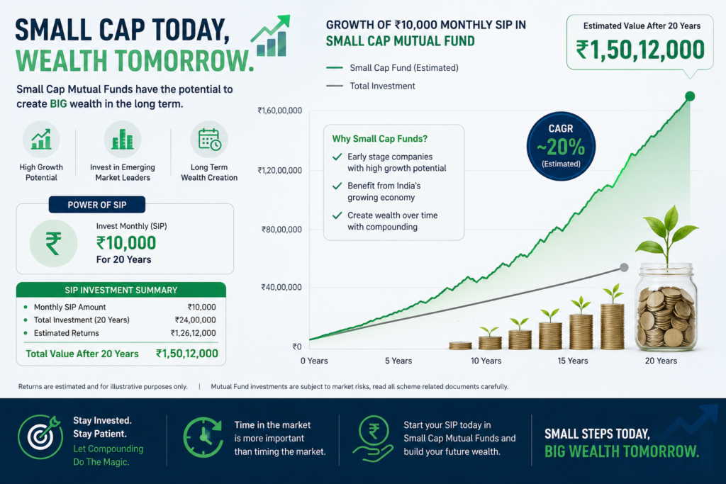Best small cap mutual funds for 10 year in 2026 investment growth chart