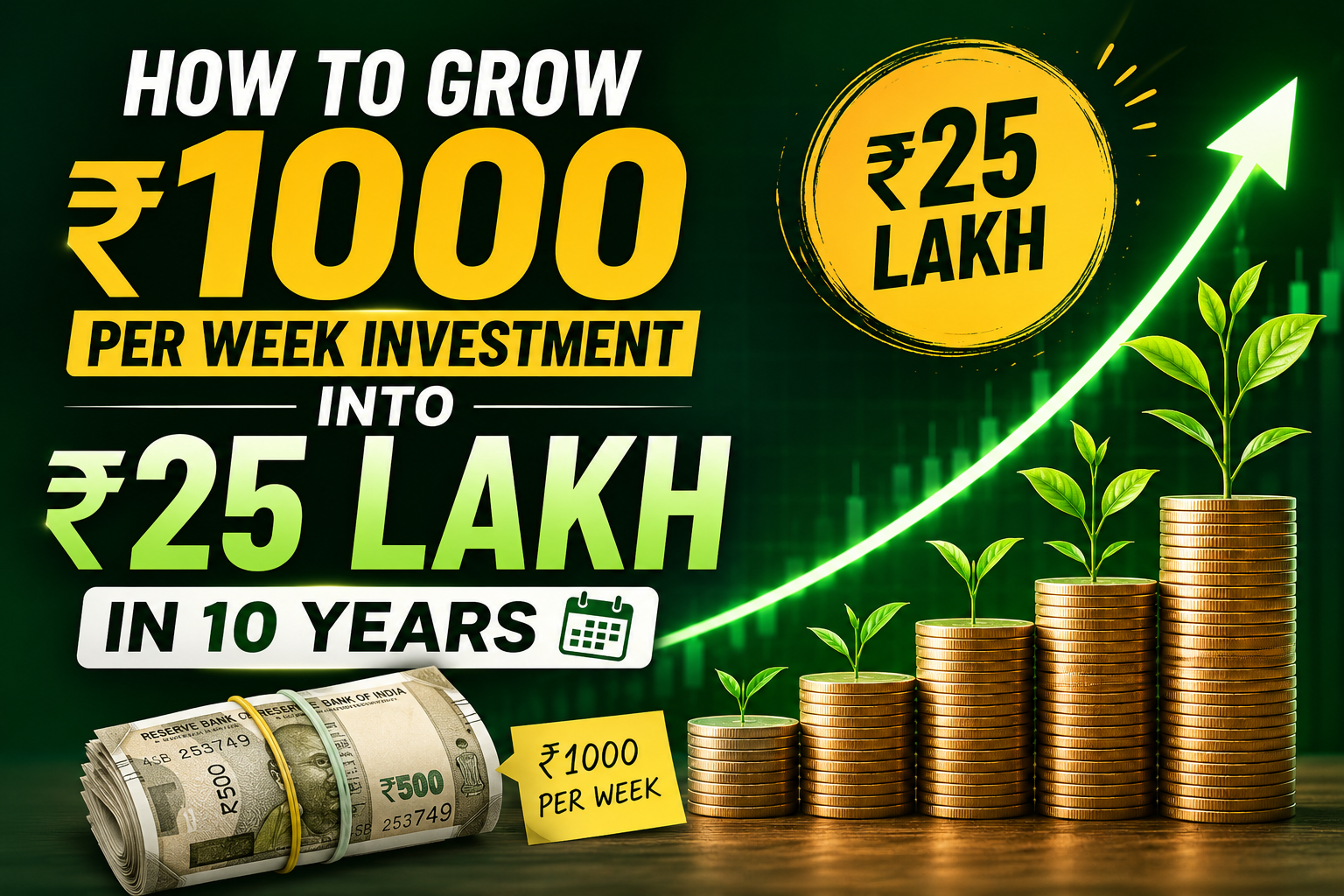 How To Grow ₹1000 Per Week Investment Into ₹25 Lakh In 10 Years
