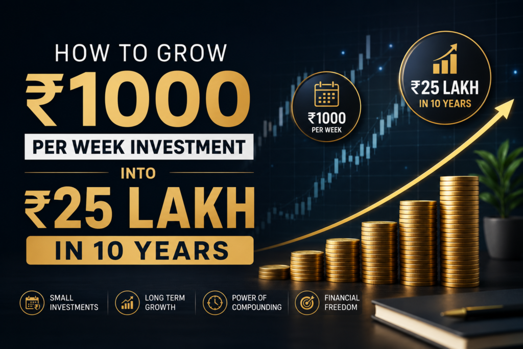 How To Grow ₹1000 Per Week Investment Into ₹25 Lakh In 10 Years