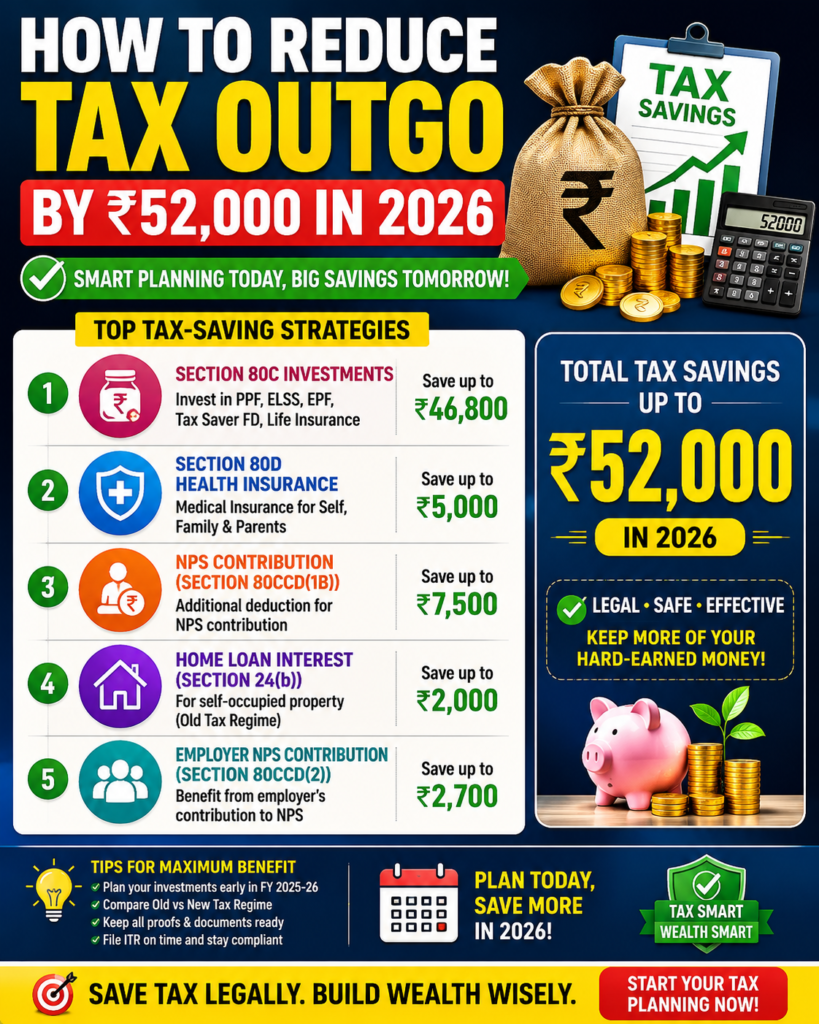 How Smartly Reduce Tax Outgo By ₹52000 In 2026