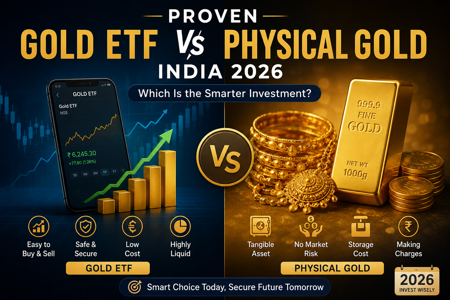 Proven Gold ETF Vs Physical Gold India 2026