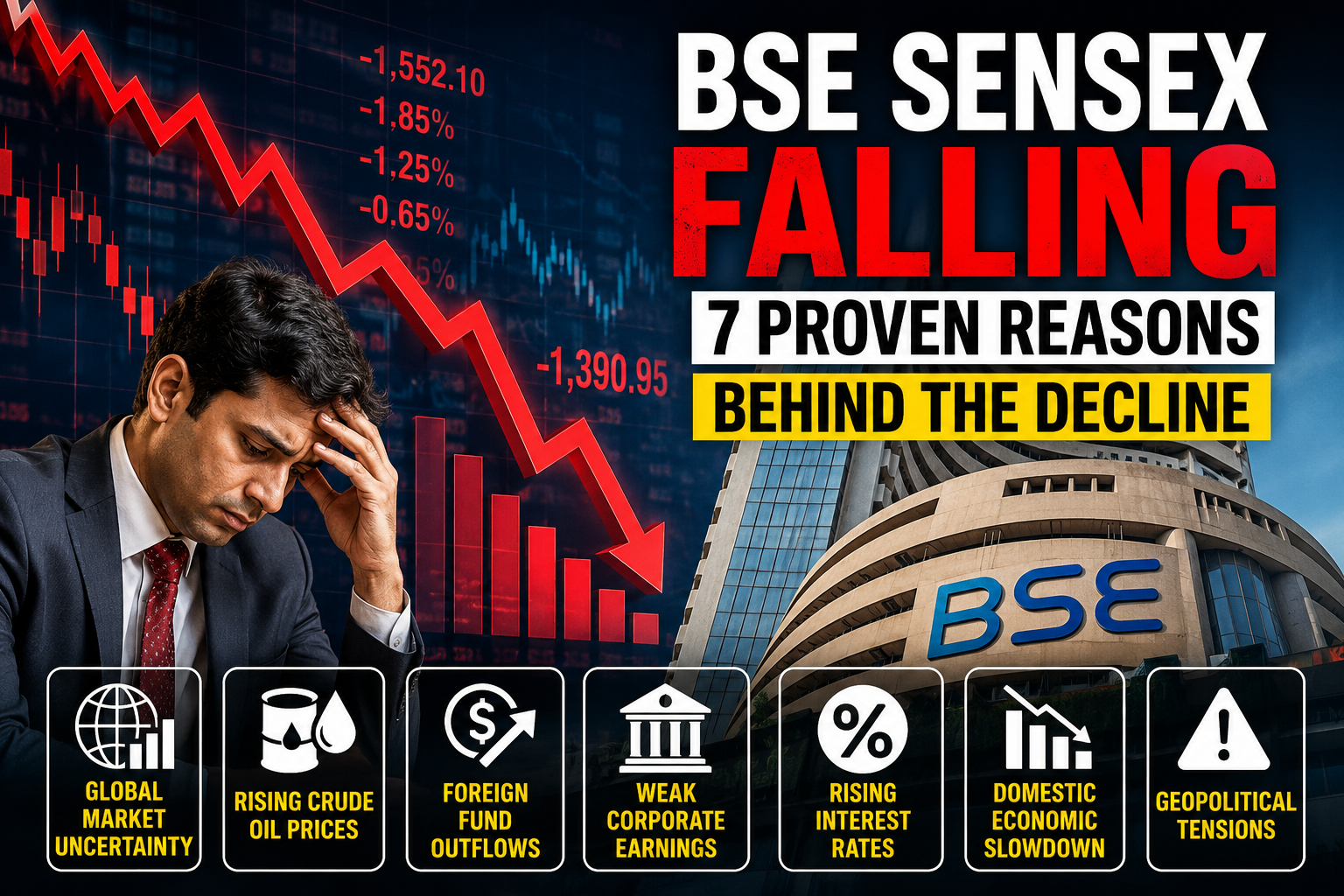 BSE Sensex Falling: 7 Proven Reasons Behind the Decline